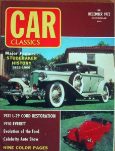 CAR CLASSICS 1972 DEC Vol4 #5 - CLIPPER, L-29, LaSALLE